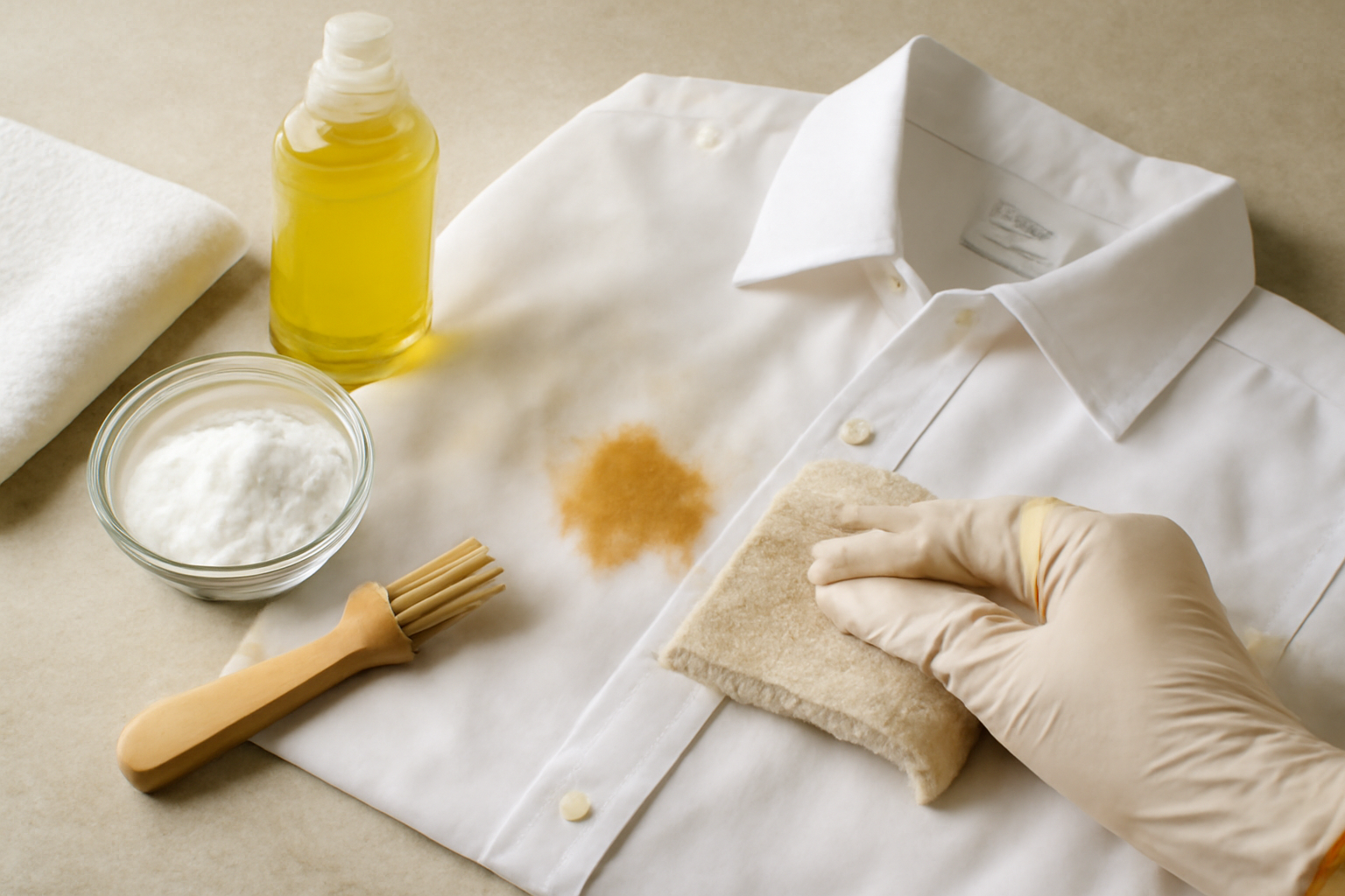 How to Remove a Grease Stain from a Polyester Shirt illustration