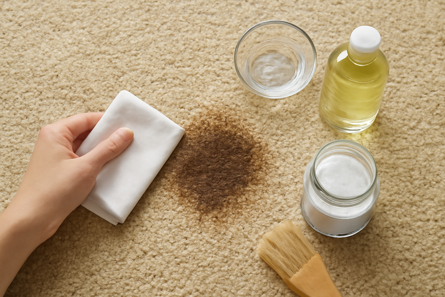 How to Remove a Grease Stain from a Wool Carpet illustration