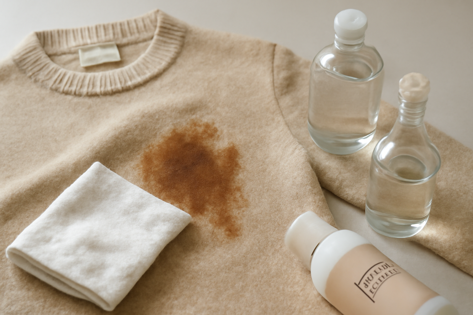 How to Remove a Dried Coffee Stain from a Wool Sweater illustration