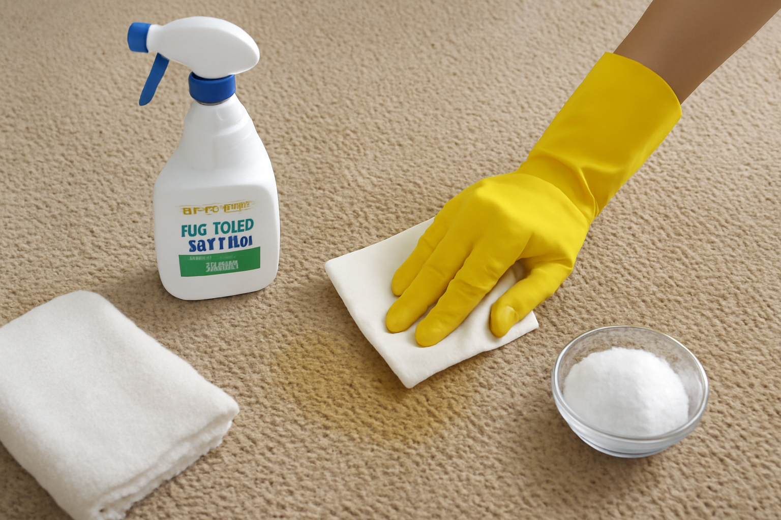 How to Remove a Fresh Dog Urine Stain from a Nylon Carpet illustration