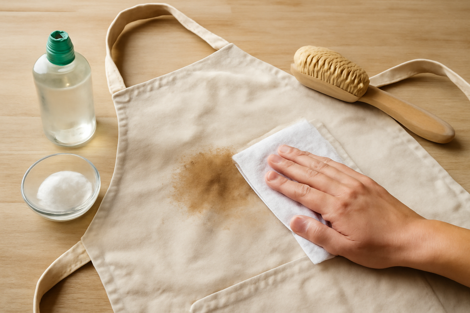 How to Remove a Set-In Grease Stain from a Cotton Apron illustration