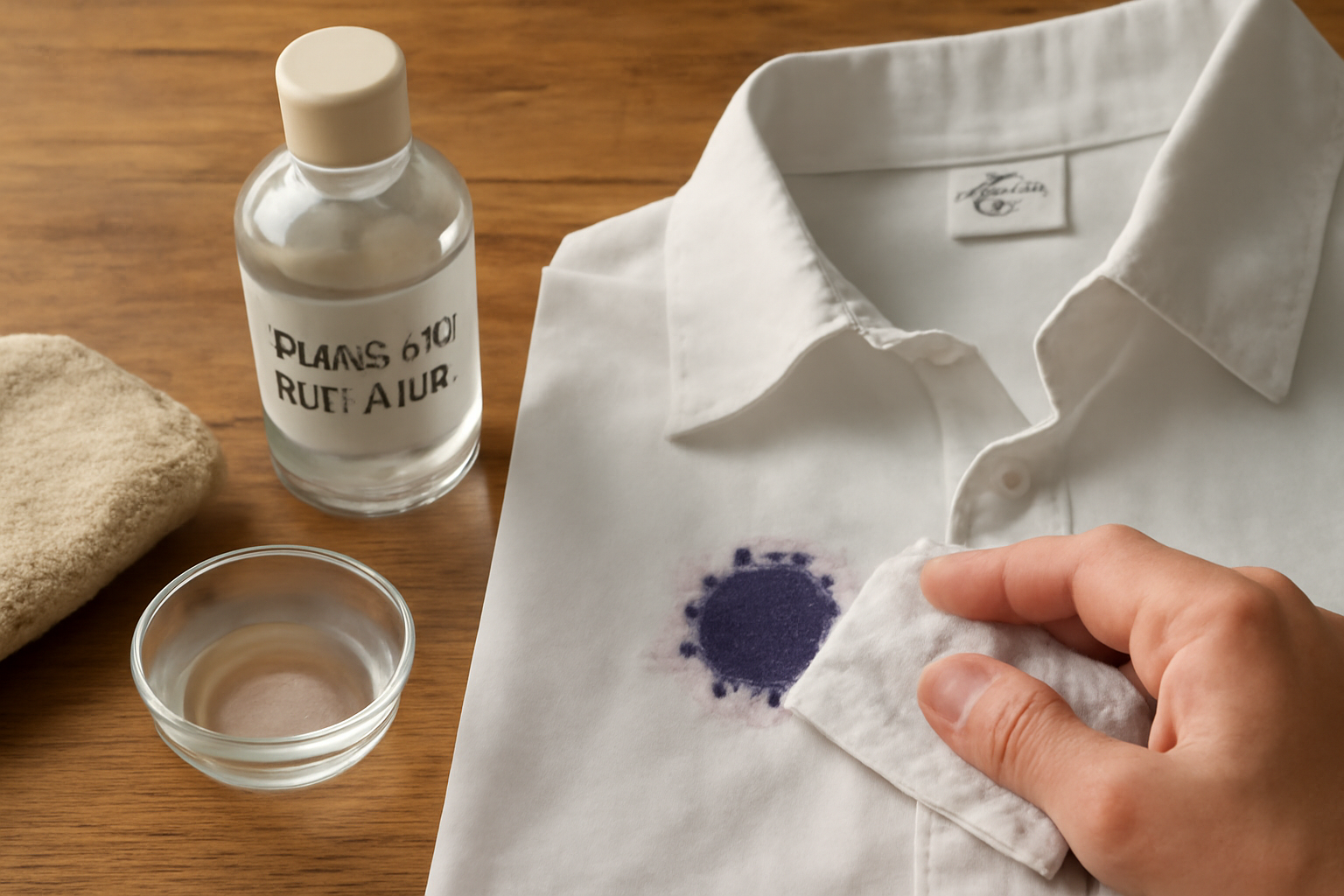 How to Remove a Dried Ink Stain from a Cotton Shirt illustration