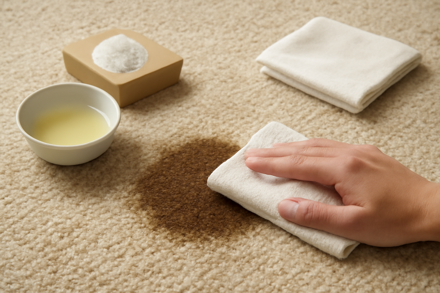 How to Remove a Grease Stain from a Wool Carpet illustration