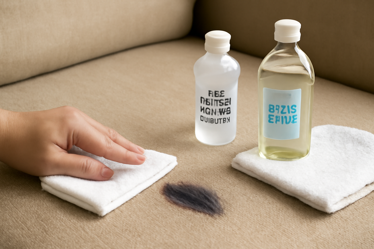 How to Remove a Ballpoint Pen Ink Stain from a Polyester Couch illustration
