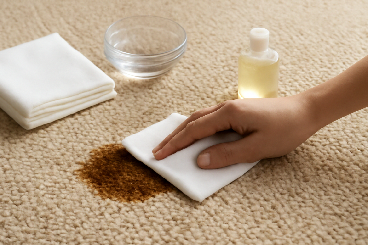 How to Remove a Fresh Coffee Stain from a Wool Rug Without Damaging the Fibers illustration