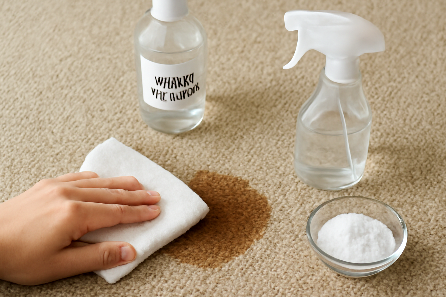How to Remove a Dried Coffee Stain from a Nylon Carpet illustration