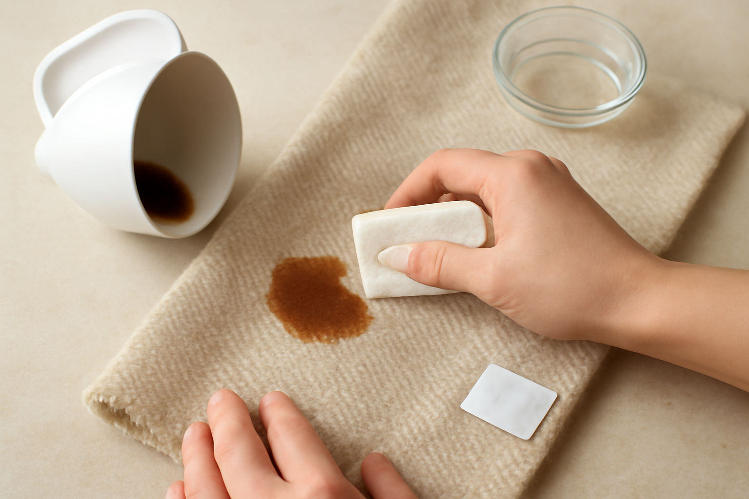 How to Remove a Fresh Coffee Stain from a Wool Scarf Without Damaging the Fibers illustration