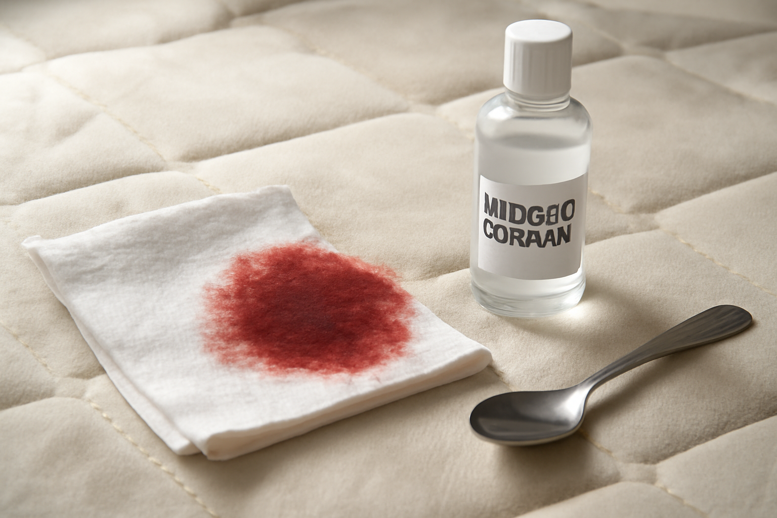 How to Remove a Dried Blood Stain from a Cotton Mattress illustration