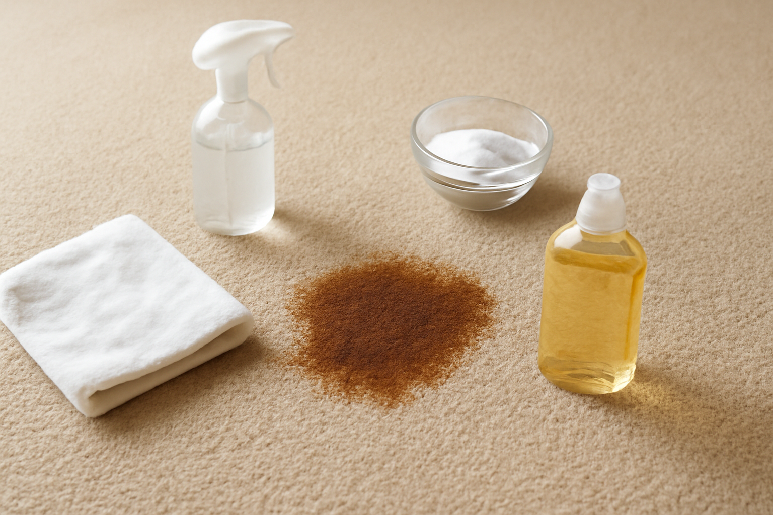 How to Remove a Dried Coffee Stain from a Nylon Carpet illustration