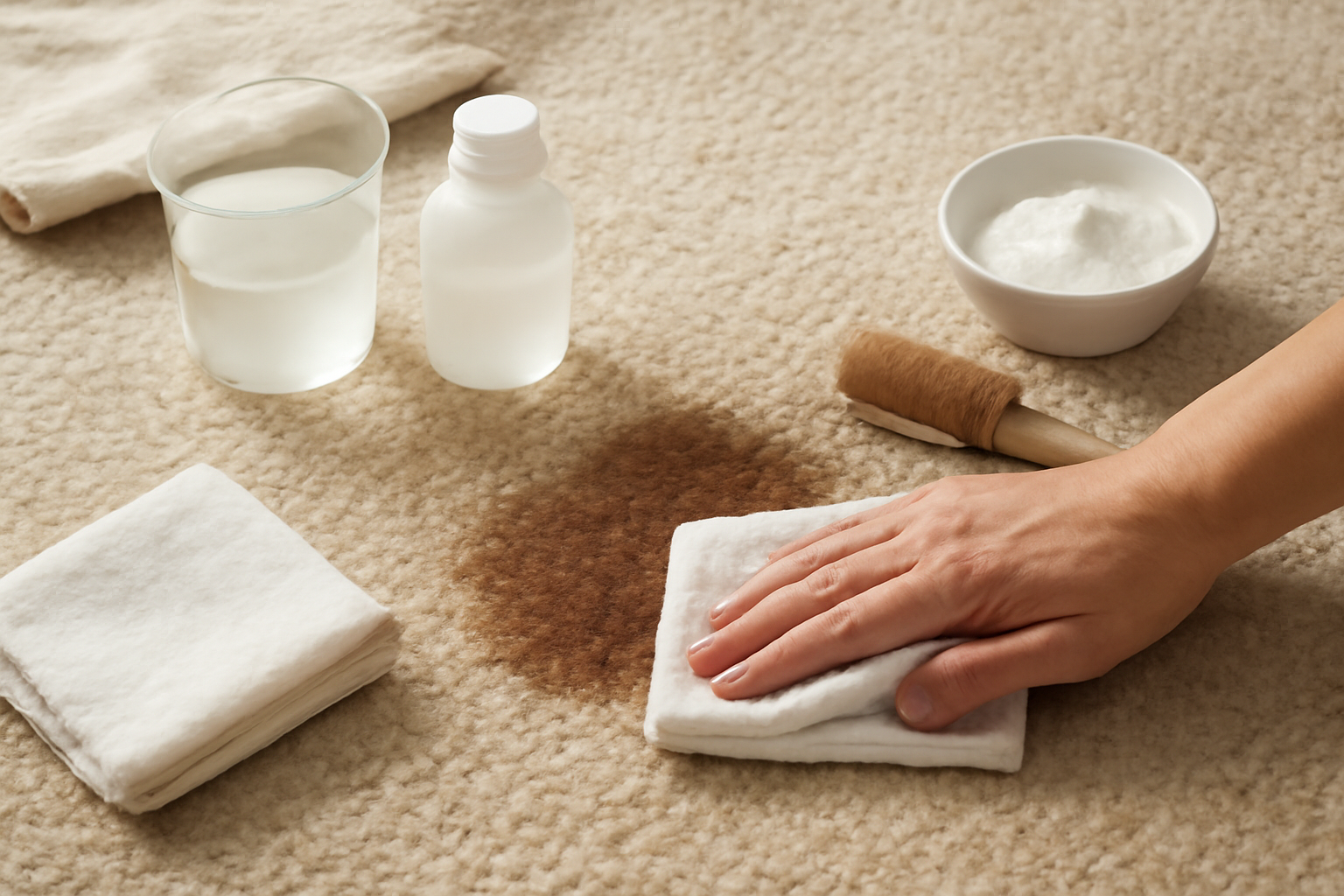 How to Remove a Set-In Grease Stain from a Wool Rug illustration