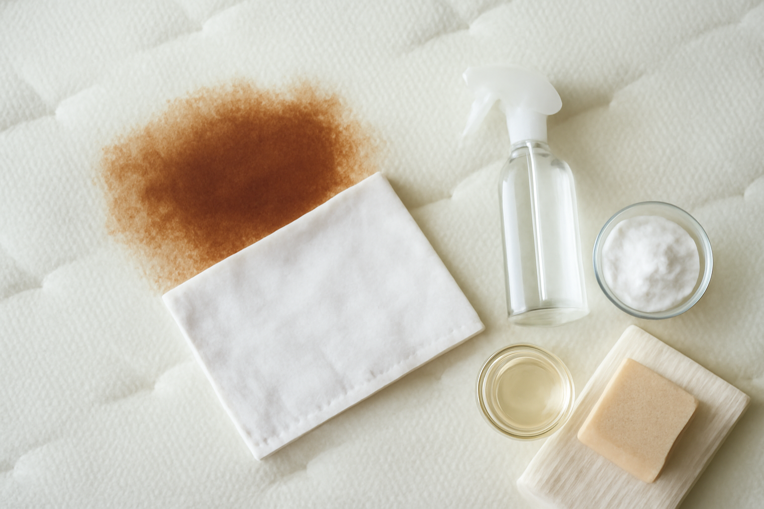 How to Remove a Fresh Coffee Stain from a Memory Foam Mattress illustration
