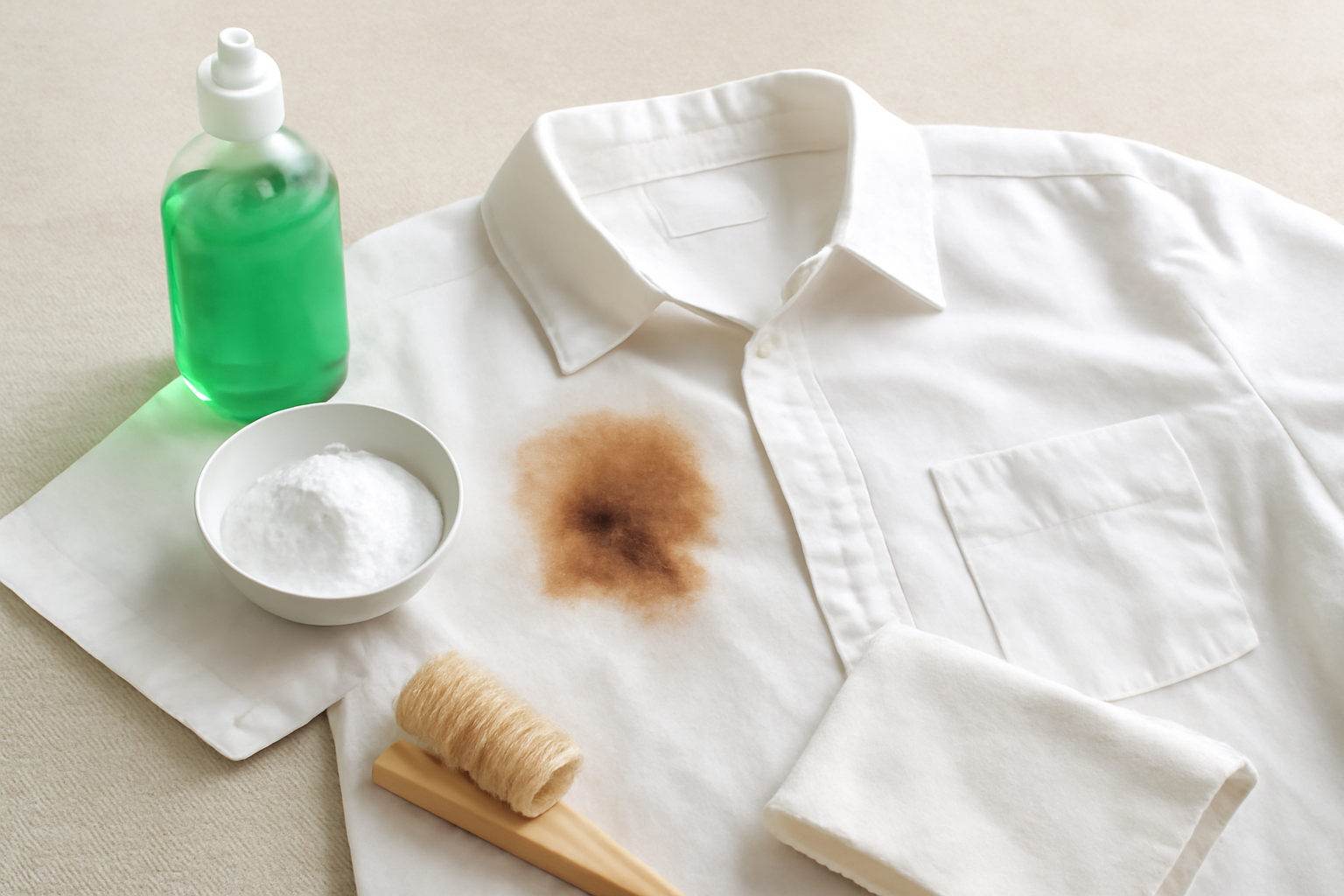 How to Remove a Set-In Grease Stain from a Cotton Shirt illustration